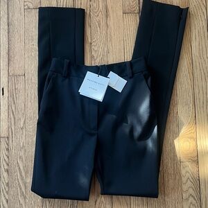 Massimo dutti black pants with bottom zips